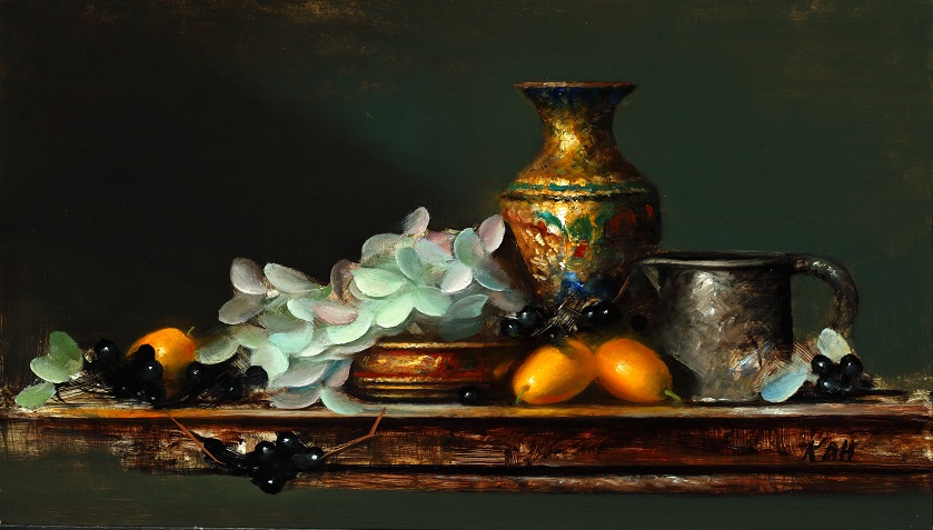 Chinese Vase with Cumquats